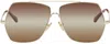 Chloé Gold Aly Sunglasses In 001 Gold