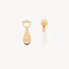 Chloé Asymmetrical Prism-shaped Brass Earrings In Multi