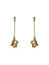 Chloé Chain Detailed Geometric Shape Dangling Earrings In Gold
