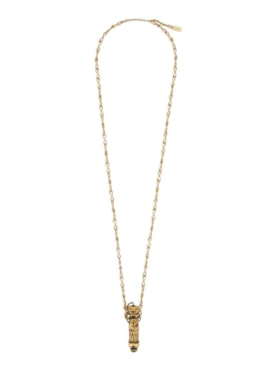 Chloé Gold Colored Chain Necklace With Pendant In Metal Woman