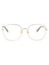 Chloé Gold-gold-transparent Metal Glasses In Black