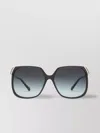 Chloé Gold Gray Square Sunglasses Metal Arms In Black
