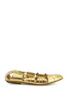 Chloé Moon Metallic Leather Ballet Flats In Brown