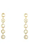 Chloé Script Dangling Earrings In Gold