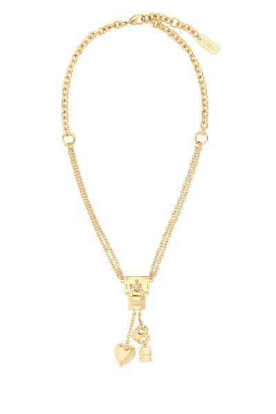 Chloé Chloe Gold Metal  Mini Paddington Necklace