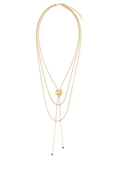 Chloé Chloe Gold Metal  Sculpt Necklace