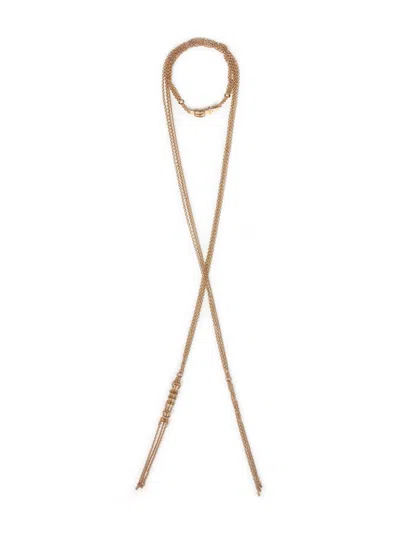 Chloé Gold Metal Scarf-style Multi-chain Necklace