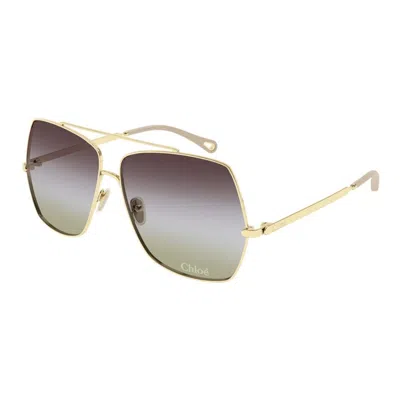 CHLOÉ CHLOÉ GOLD METAL SUNGLASSES
