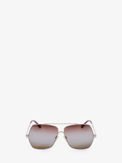 Chloé Gold Metal Sunglasses