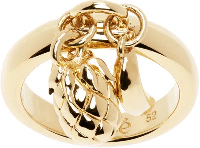 Chloé Gold 'the  Charms' Ring In 9dc Vintage Gold