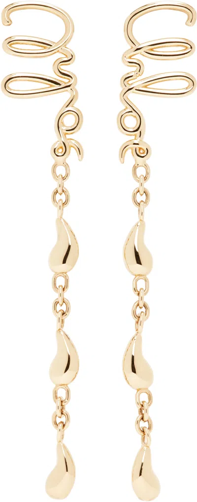 Chloé Iconic Dangling Earrings For Pierced Ears In Gold