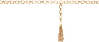 Chloé Gold 'the  Pompoms' Belt In 9dc Vintage Gold