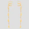 Chloé Gold Tone Brass Earrings In Vintage Gold