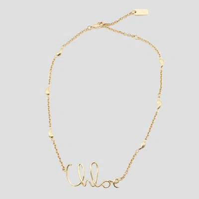 CHLOÉ CHLOÉ GOLD TONE BRASS NECKLACE
