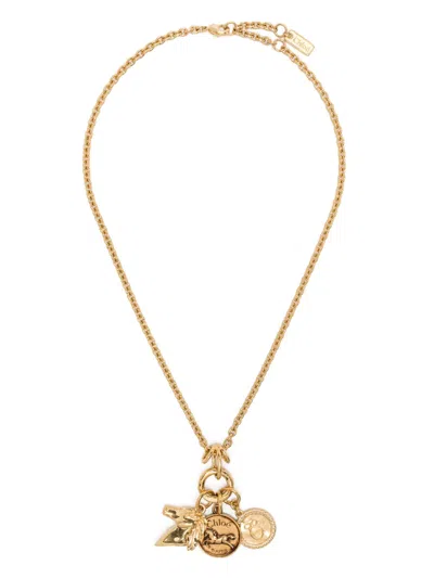 Chloé Gold-tone Charm Necklace