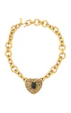 Chloé Gold-tone Obsidian Heart Necklace