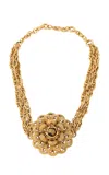 Chloé Gold-tone Portoro Marble Floral Choker
