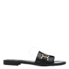 Chloé Marcie Leather-trimmed Espadrille Slides In Black