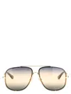 Chloé Square Frame Sunglasses Gradient Lenses In Gold