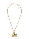 Chloé Charm Necklace In Vintage Gold Brass In Gold