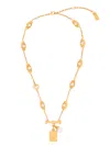 Chloé Classy Necklace Gold Tone Pearl Accents In Gold