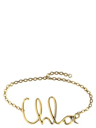 Chloé Golden Iconic Logo Belt