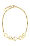 Chloé Golden Logo Script Choker Necklace In Gold