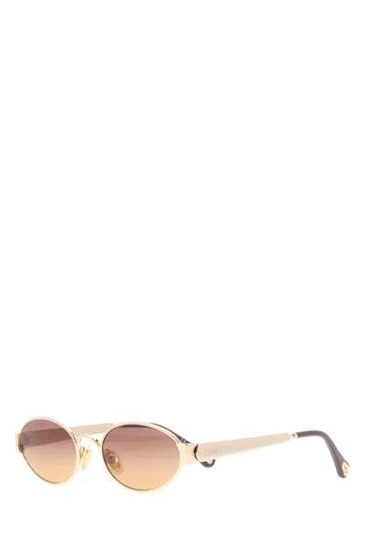 Chloé Golden Oval Sunglasses