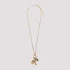 Chloé Women Metallic Necklace With Adjustable Closure And Charms In Brass Woman In Golden