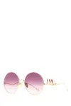 Chloé Chloe Women Gold Metal Sunglasses In Gold