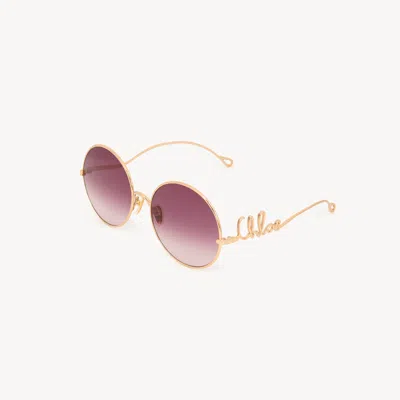 Chloé Gold/gradient Pink In Purple