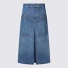 Chloé A-line Silhouette Midi Length Skirt In Blue
