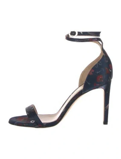 Pre-owned Chloe Gosselin Satin Floral Print Sandals