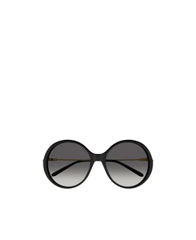 Chloé Gradient-lenses Round-frame Sunglasses In Black