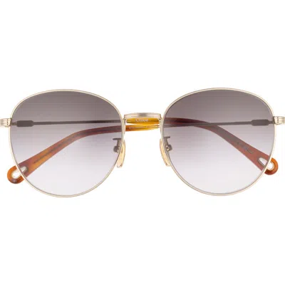 Chloé Gradient Round Sunglasses, 57mm In Gray