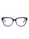 Chloé Gradient Square-frame Glasses In Blau
