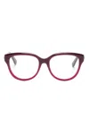 Chloé Gradient Square-frame Glasses In Rosa