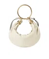 Chloé Bracelet Bag Mini In Shiny Grained Calfskin In White