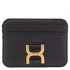 Chloé Chloe Womens Black Marcie Small Bifold Leather Wallet In Black