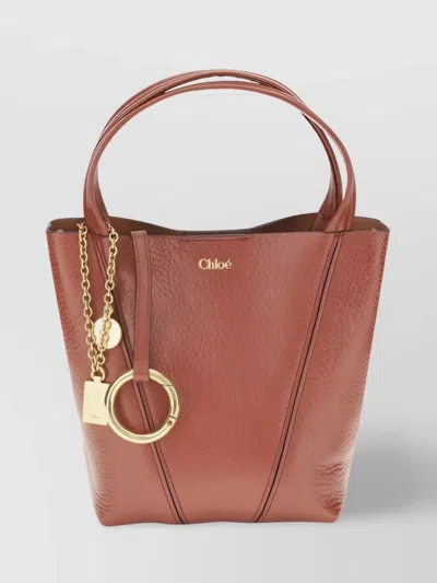 Chloé Grained Leather Shoulder Bag In Brown