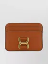 CHLOÉ GRAINED LEATHER STITCHED CARD HOLDER