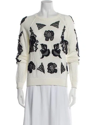 Pre-owned Chloé Graphic Print Crew Neck Sweater In Multi