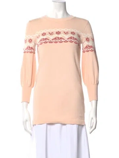 Pre-owned Chloé Graphic Print Crew Neck Sweater In Multi