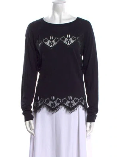 Pre-owned Chloé Graphic Print Crew Neck Sweatshirt In Blue