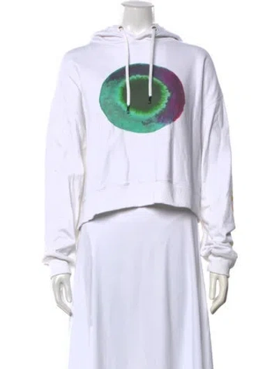 Pre-owned Chloé Graphic Print Crew Neck Sweatshirt In White