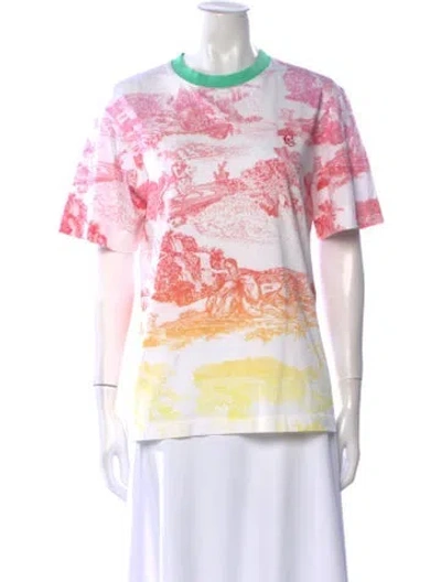 Pre-owned Chloé Graphic Print Crew Neck T-shirt In Neutral