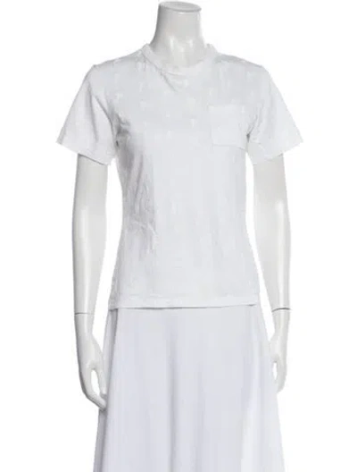 Pre-owned Chloé Graphic Print Crew Neck T-shirt In White