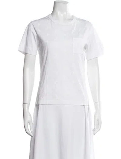 Pre-owned Chloé Graphic Print Crew Neck T-shirt In White