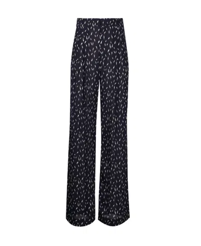 Chloé Graphic-print High-waisted Trousers In Black