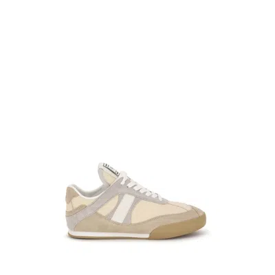 Chloé Gray Calf Leather Bos Taurus Athletic Sneakers In Neutral